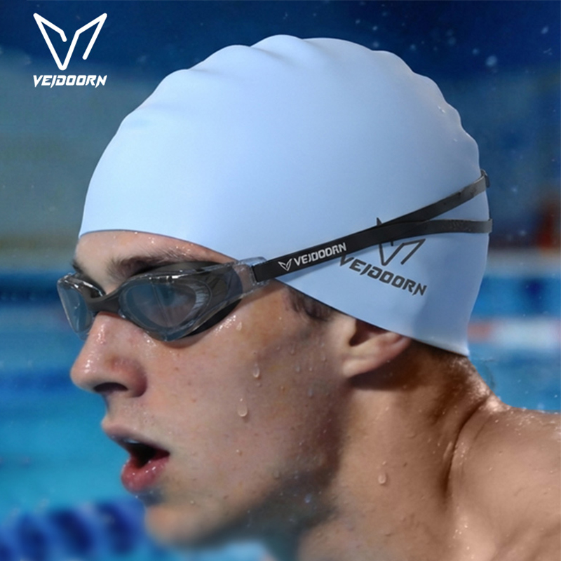 Aquatic Sports Cap - Waterproof Silicone Swim Cap Professional Adult