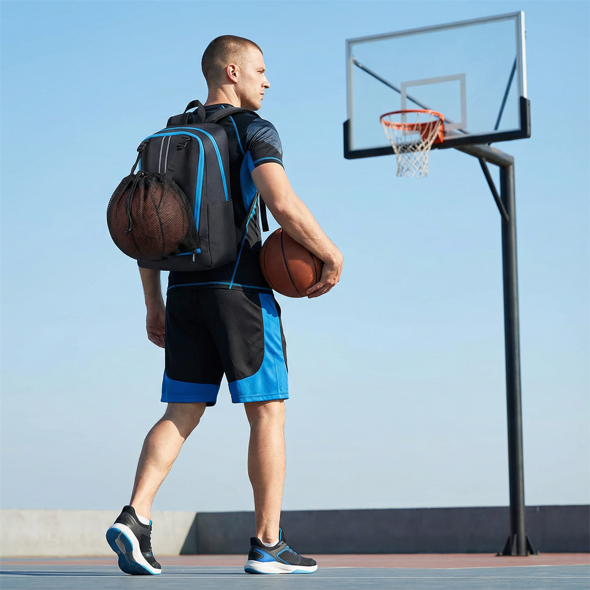 Aquatic Sports Cap - Basketball Sports Backpack Multi-Purpose, Large Capacity