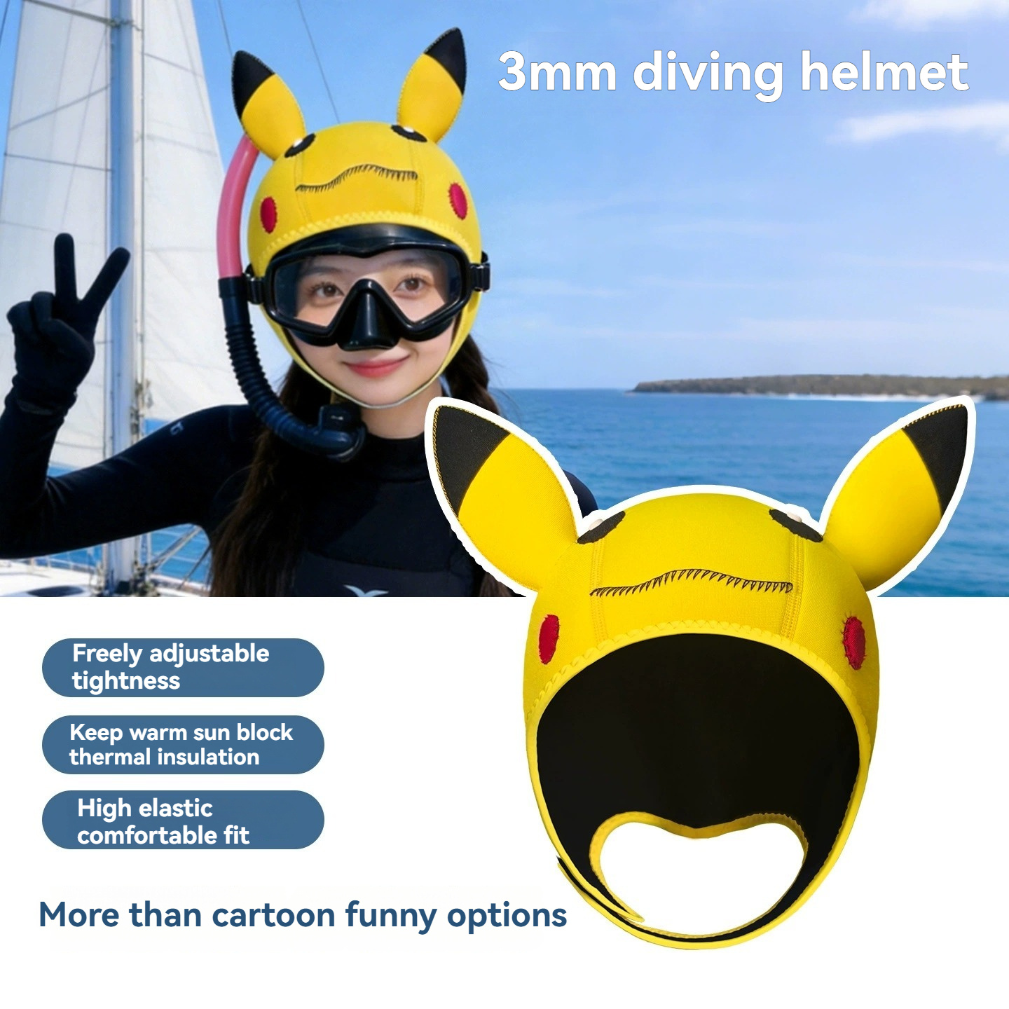 3mm Neoprene Cute Cartoon Ther – обзор и цена Aquatic Sports Cap
