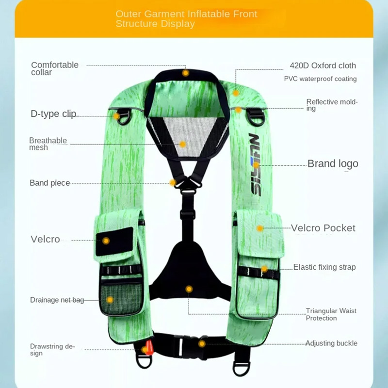 New Adult Inflatable Luya Fish – обзор и цена Life Jacket Buoyancy